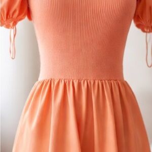 And Now This Puff Sleeve Smocked Dress - Medium